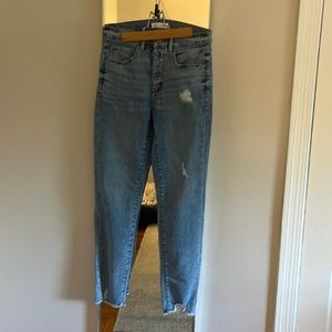 LOFT High Waist Skinny Ankle Jeans